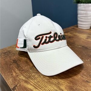 Titleist University of Miami Hurricanes Hat Cap 47 Brand UM Golf Performance